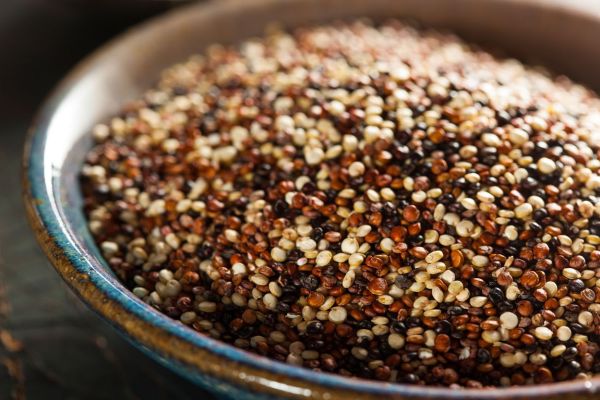 Organic Colorful Raw Quinoa in a Bowl