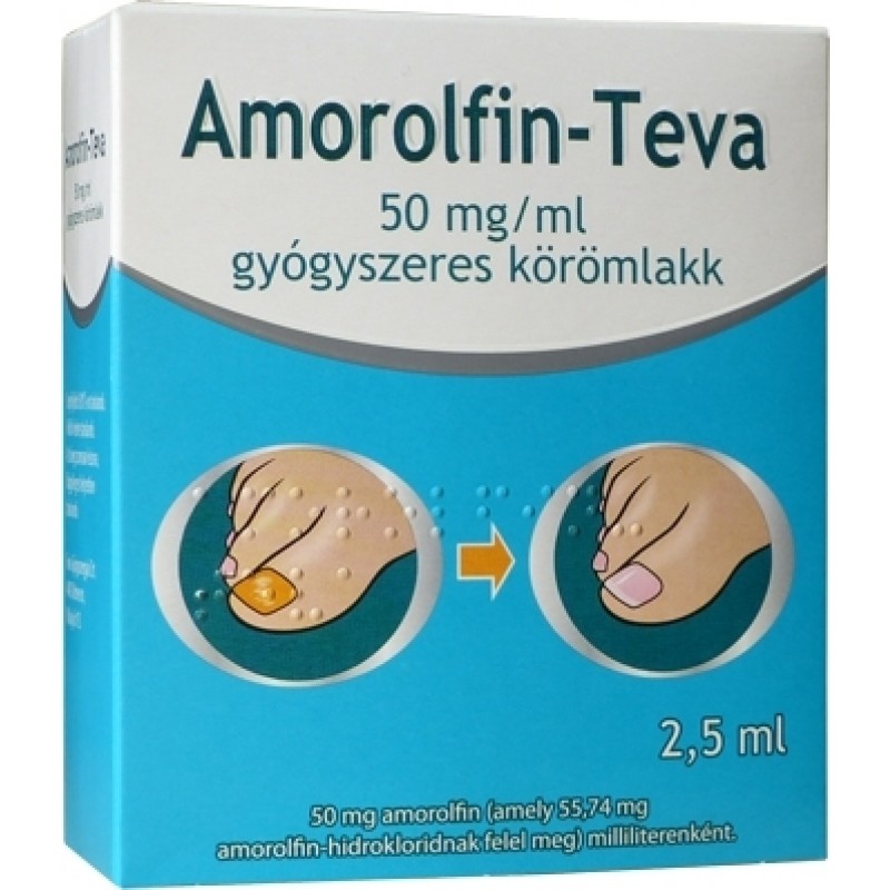 Amorolfin-Teva 50mg/ml gyógyszeres körömlakk 2,5 ml