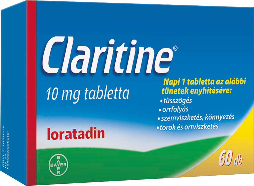 Claritine 10 mg tabletta 60 db és 30 db