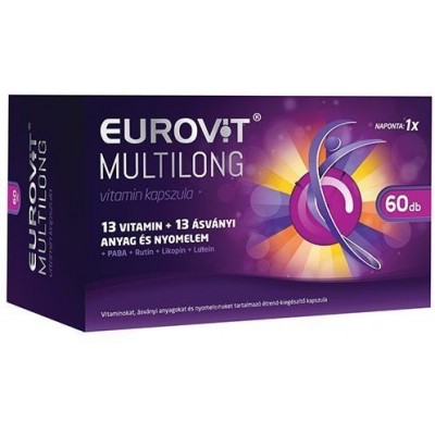 Eurovit Multilong vitamin étrend-kiegészítő kapszula 60 db