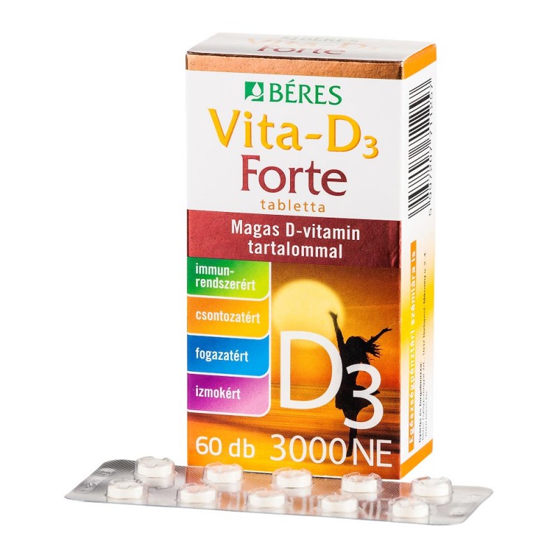BÉRES VITA-D3 FORTE 3000 NE TABLETTA 60+60 db