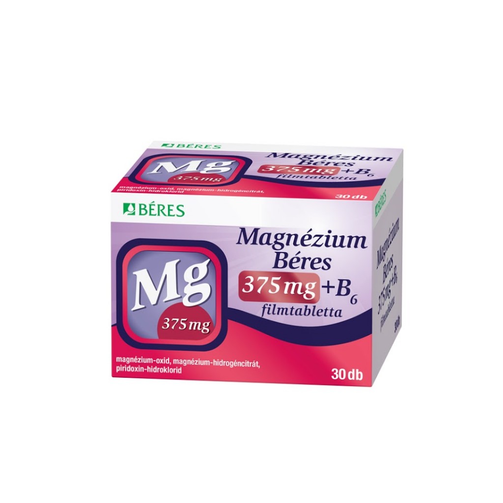 Magnézium Béres 375 mg+B6 filmtabletta 30 db