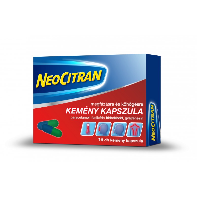 NEO CITRAN MEGFÁZÁSRA ÉS KÖHÖGÉSRE KEMÉNY KAPSZULA 16 db