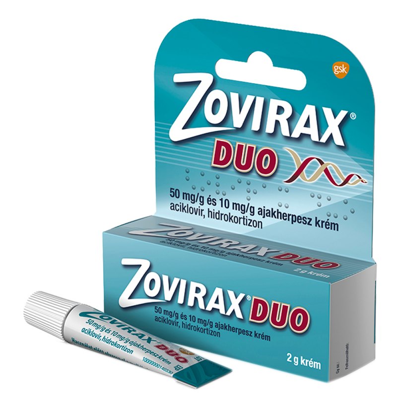 ZOVIRAX DUO 50 MG/G ÉS 10 MG/G AJAKHERPESZ KRÉM 2g