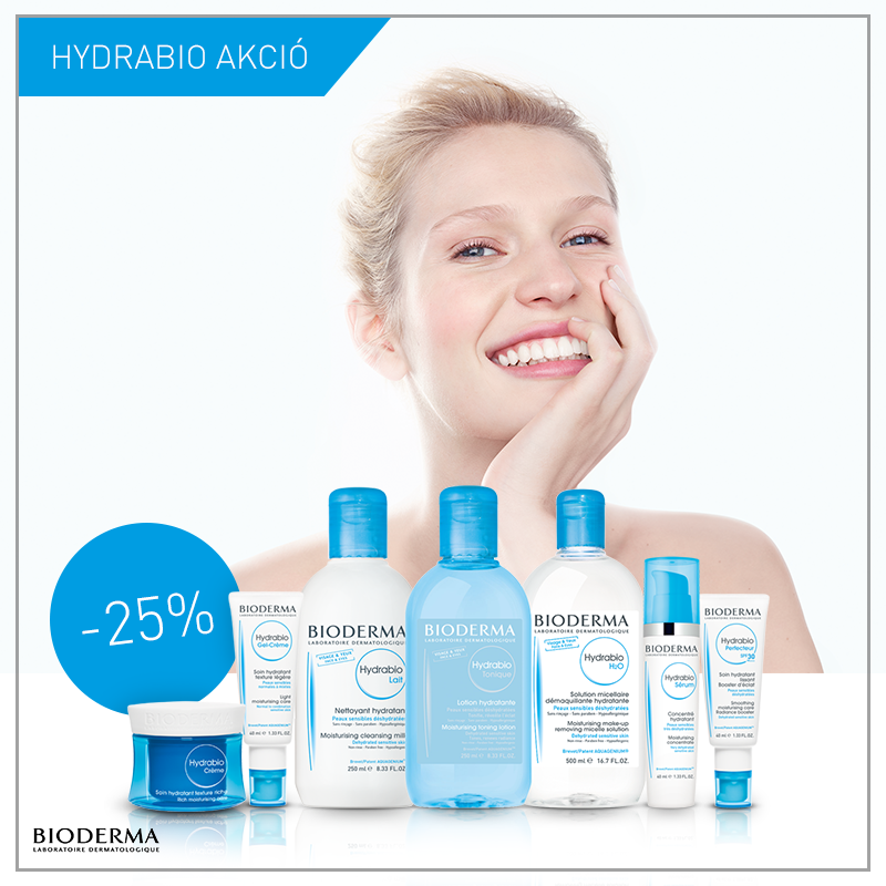 Bioderma Hydrabio termékek -25% kedvezménnyel