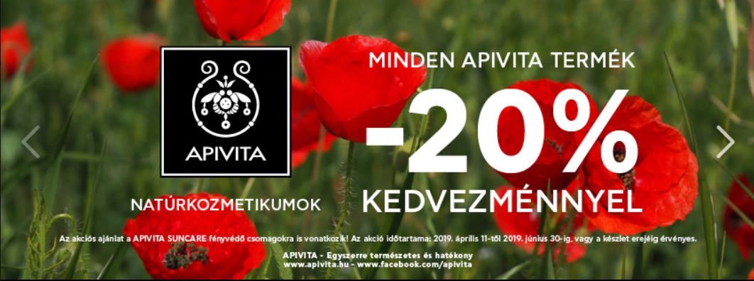 Apivita -20% kedvezmény