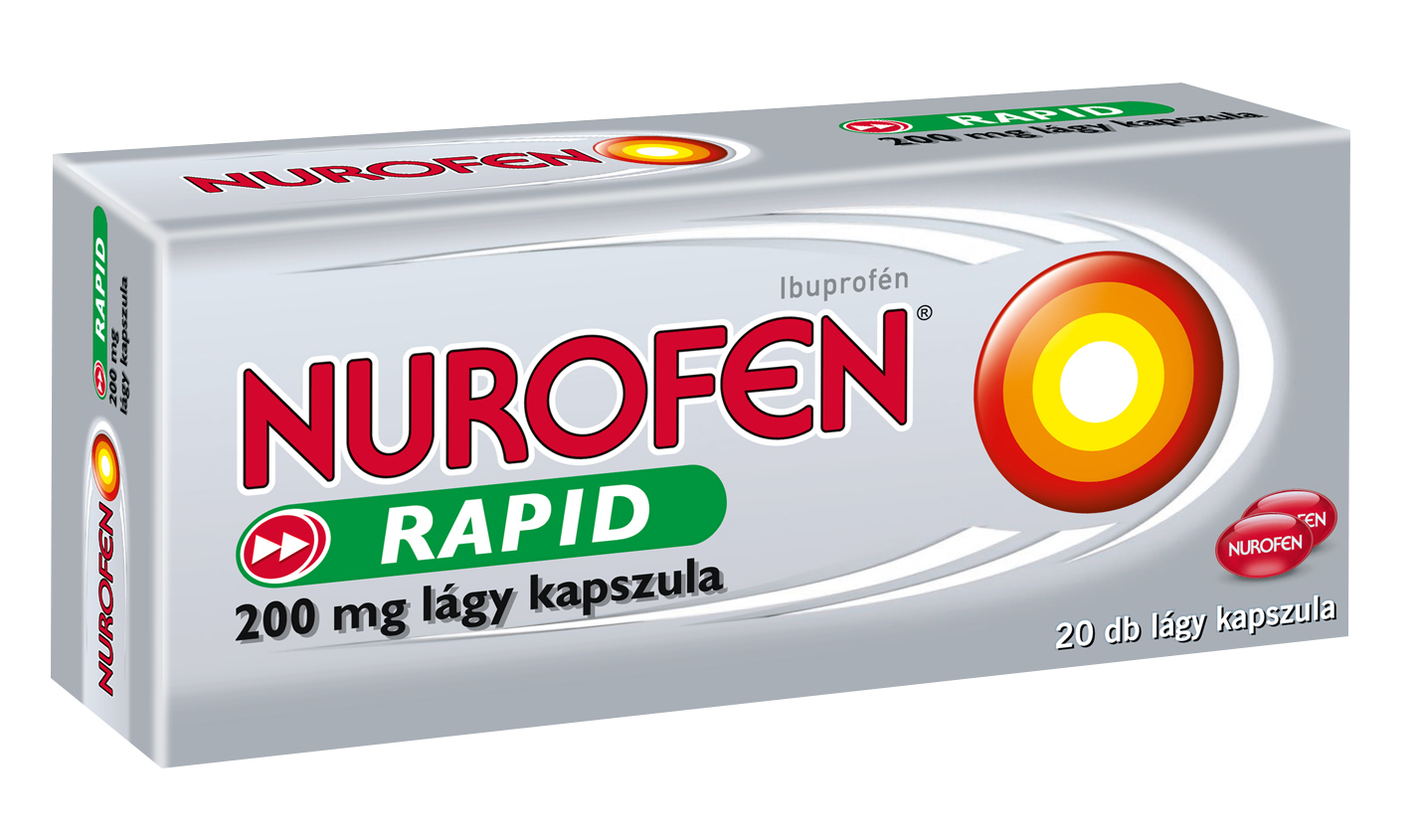 Nurofen Rapid 200 mg lágy kapszula, 20 db